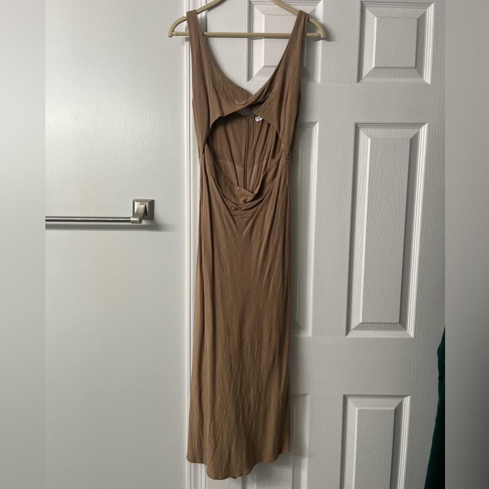 Rose & Remington Tan Cutout Dress